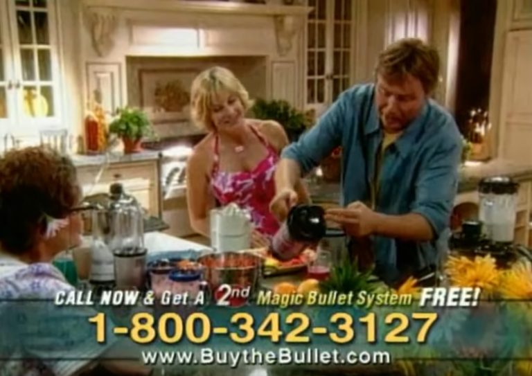 Image of an old 15-minute infomercial demonstrating a product being used in various ways, emphasizing satisfaction guarantee and comprehensive product information. Illustrates the importance of providing detailed information to customers before making a purchase.