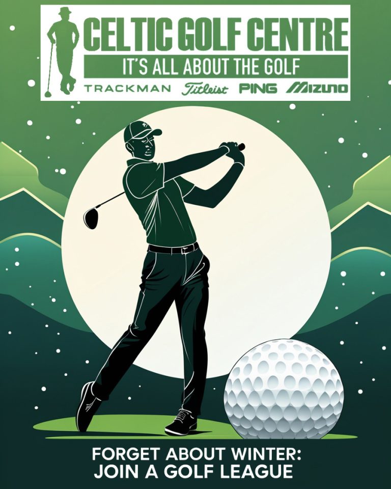 Indoor golf simulator graphic for client - Graphic design, photography, and advertising services