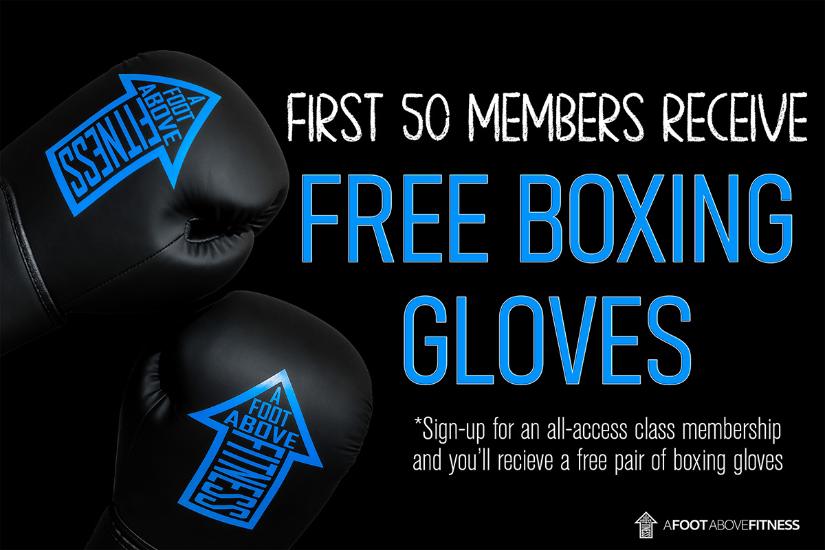Boxing gloves graphic for gym branding - Photography, video production, graphic design, and advertising services