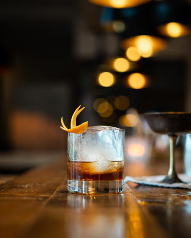 Signature cocktail from The Albion Rooms in Ottawa, Ontario, photographed by Cyrus Media for a tourism and hospitality feature.